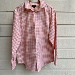 Banana Republic Men’s Orange & White Plaid Shirt